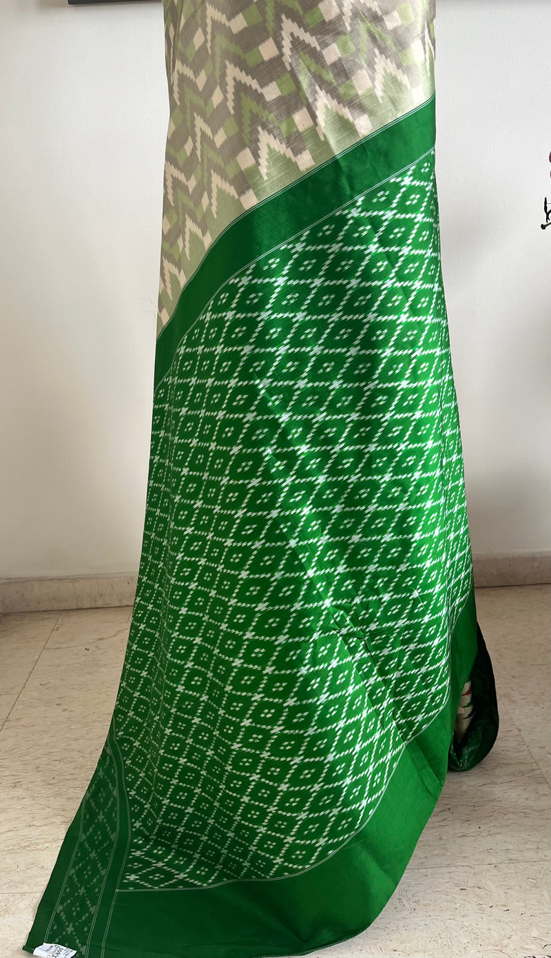 SHARODHINI- PUTAPAKKA SAREE WITH CHEVRON BODY DIAMOND AANCHAL