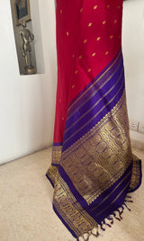 KAVINYA — CLASSIC KANJIVARAM WITH FLORAL ZARI AANCHAL