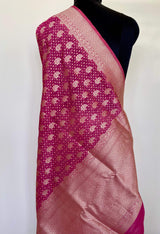 DHANVI- ELEGANT, PINK, KATAN SILK BANARASI SAREE