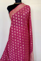 DHANVI- ELEGANT, PINK, KATAN SILK BANARASI SAREE