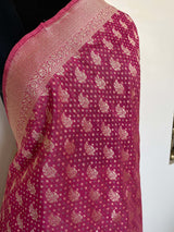 DHANVI- ELEGANT, PINK, KATAN SILK BANARASI SAREE