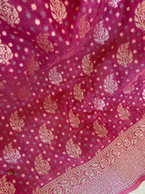 DHANVI- ELEGANT, PINK, KATAN SILK BANARASI SAREE