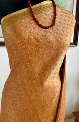 LAIBA – PEACH BROWN TANCHOI WITH PAISLEY MOTIFS