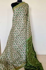 SIKATA- ELEGANT GOPALPUR GHEICHA TUSSAR SAREE WITH FLORAL MOTIFS