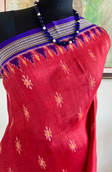 ALOKIKA — RUST KHANDUA WITH PURPLE BANDHA CONTRASTS