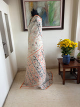 SWAJITA — CREAM JAMDANI COTTON WITH ELEGANT FESTIVE DETAILING