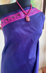 DEYONA – NAVY BLUE KANJIVARAM WITH PEACOCK MOTIFS