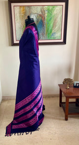 DEYONA – NAVY BLUE KANJIVARAM WITH PEACOCK MOTIFS