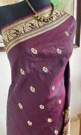 MAHUL – BALUCHARI WITH RAMAYANA WOVEN IN SILK
