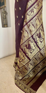 MAHUL – BALUCHARI WITH RAMAYANA WOVEN IN SILK