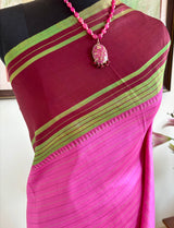 ASHWERYA – A PINK KANJIVARAM SILK WITH CLASSIC CONTRASTS AND CONTEMPORARY APPEAL