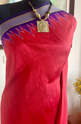 NIRUTIKA – RUST RED KHANDUA WITH FLORAL BANDHA AANCHAL