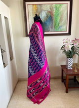 RISHANI – DEEP BLUE PATOLA WITH ELEPHANT PEACOCK MOTIFS