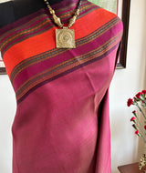 KASTURI – A CLASSIC KANJIVARAM SILK WITH STRIKING CONTRASTS AND TRADITIONAL MOTIFS