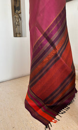 KASTURI – A CLASSIC KANJIVARAM SILK WITH STRIKING CONTRASTS AND TRADITIONAL MOTIFS