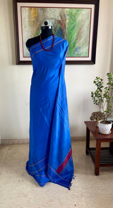 AVRITHA – CLASSIC KANJIVARAM SILK IN RICH PLAIN BLUE