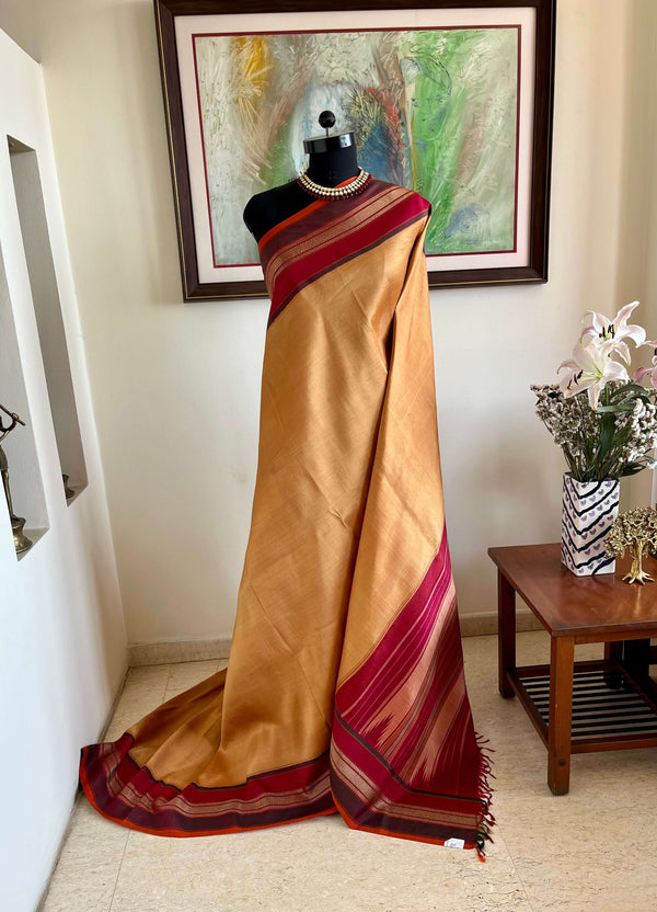 VAYUJA – KORVAI KANJIVARAM WITH PETNI AANCHAL ELEGANCE