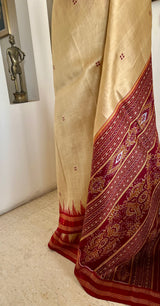 BHAVIRA – A CLASSIC KHANDUA SILK WITH BANDHA AANCHAL