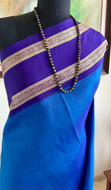 AARNIKA – KORVAI KANJIVARAM SILK IN BLUE AND PURPLE