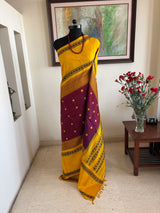 SOMAJA — CHOCOLATE BROWN KANJIVARAM WITH RUDRAKSHA DETAILS