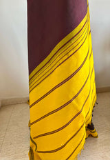 PRADEEPA – CHOCOLATE BROWN KORVAI KANJIVARAM WITH KOLAM BORDER