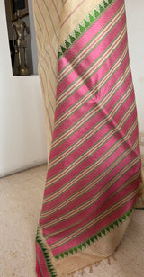 VAIJAYANTI – A MAGENTA KANJIVARAM SILK WITH BEAUTIFULLY WOVEN TRADITIONAL MOTIFS