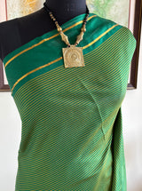 INCHARA – A KANJIVARAM SILK IN HARMONIOUS GREENS AND GOLD