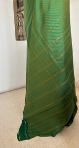 INCHARA – A KANJIVARAM SILK IN HARMONIOUS GREENS AND GOLD