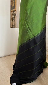 BAGESHARI – A GREEN KANJIVARAM SILK WITH BOLD CONTRASTS