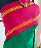 LALITYA – A CLASSIC KORVAI KANJIVARAM SILK IN GREEN AND RED