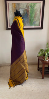 ANBU – COFFEE MAROON KANJIVARAM SILK WITH RUDRAKSHA AND TEMPLE ACCENTS