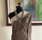 TARAKSHI – CLASSIC TUSSAR SILK WITH UNDERSTATED TEMPLE MOTIFS