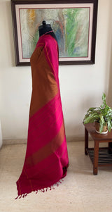 MULLAI – A KANJIVARAM SILK WITH MAGENTA CONTRASTS AND TEMPLE MOTIFS