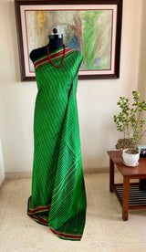 UTHAMI – GREEN CHECKED KANJIVARAM WITH MAROON CONTRAST