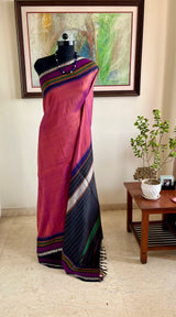 UDBHAVI – SHOT KANJIVARAM WITH AN EXQUISITE WOVEN BORDER
