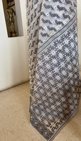 SOHAGIKA – A PURE COTTON CUTWORK JAMDANI WITH EXQUISITE FLORAL WEAVING
