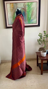 MAHATI – BROWNISH MAUVE KANJIVARAM WITH VELDHARI AND THAZHAMPU