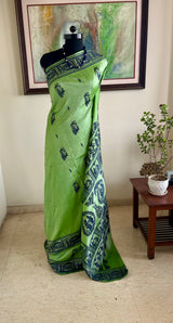 PRAMITA – PISTACHIO GREEN BALUCHARI WITH STORYTELLING WEAVES