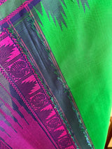KANVIKA- TIMELESS ELEGANCE, VIBRANT GREEN KORVAI KANJIVARAM WITH UNIQUE MOTIFS