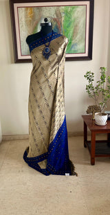PRABHRTI – GREY ASSAM SILK WITH FLORAL WEAVES