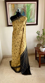 ROCHIKA – BLOCK-PRINTED POCHAMPALLY WITH A STRIKING AANCHAL