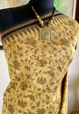 ROCHIKA – BLOCK-PRINTED POCHAMPALLY WITH A STRIKING AANCHAL
