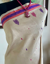 AMAHIRA – OFF-WHITE KANJIVARAM SILK WITH STORYTELLING AANCHAL