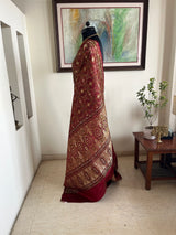 GHAZALA – VINTAGE MAROON BANARASI WITH FULL BODY ZARI WEAVE