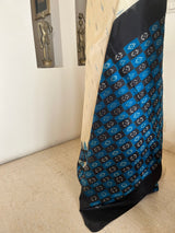 NAIMISHA – CREAM POCHAMPALLY WITH CONTRAST IKKAT PANELS