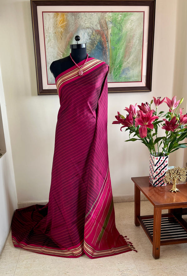 MEGALAI- VINTAGE KORVAI KANJIVARAM WITH PETNI AANCHAL