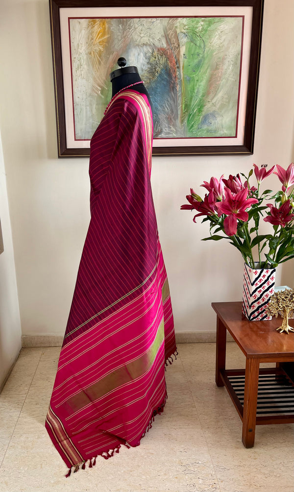 MEGALAI- VINTAGE KORVAI KANJIVARAM WITH PETNI AANCHAL