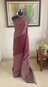 ANVITA — AN UNUSUAL KANJIVARAM SILK IN COFFEE MAROON