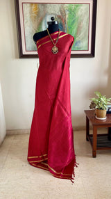 YANVIKA – MAROON KATTAM KANJIVARAM WITH ZARI CHEVRONS