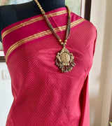 YANVIKA – MAROON KATTAM KANJIVARAM WITH ZARI CHEVRONS